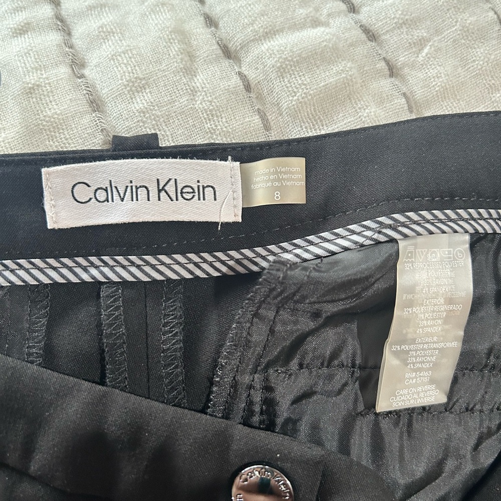 Calvin Klein‎ Women’s Black Dress Pants Straight Fit - Picture 8 of 9